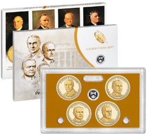 USA Proof set 4 x 1$ Prezydenci "S" 2014