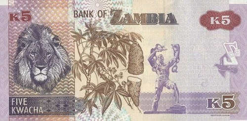 Zambia 5 kwacha Lew 2021 P-57d