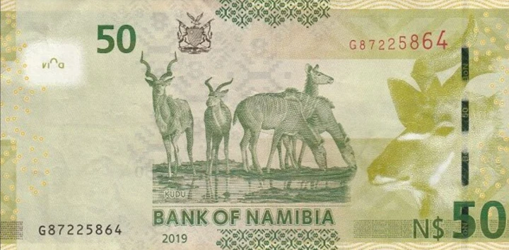 Namibia 50 dolarów Kudu 2019 P-13c