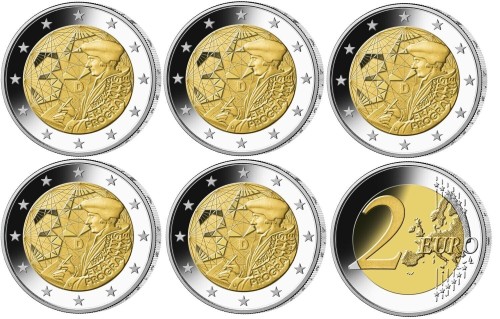 2 euro Niemcy x 5 35 lat programu Erasmus 2022 ADFGJ