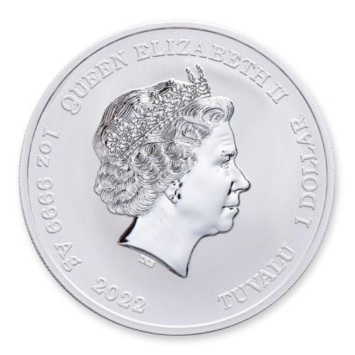 Tuvalu 1$ Gods of Olympus - Athena 2022 1 Oz Ag.999