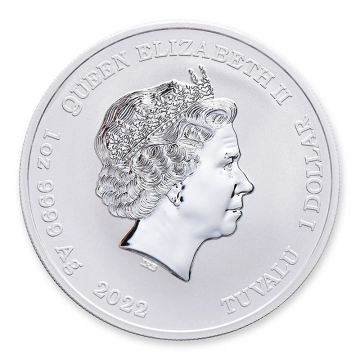 Tuvalu 1$ Gods of Olympus - Athena 2022 1 Oz Ag.999