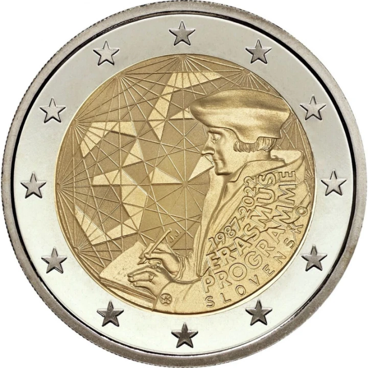 2 euro Słowacja 35 lat programu Erasmus 2022