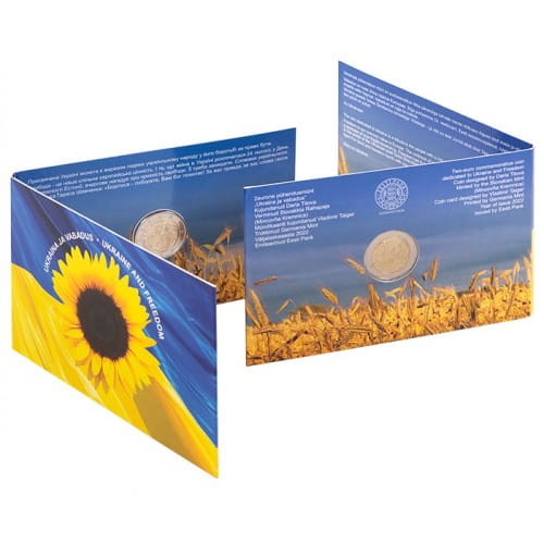 2 euro Estonia Sława Ukrainie 2022 coincard