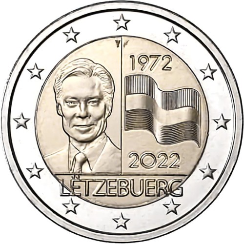 2 euro Luksemburg 50 rocznica Flagi 2022