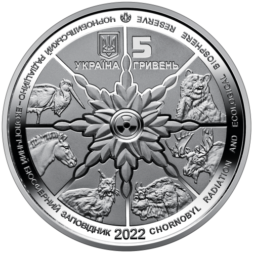 UKRAINA 5 UAH Czarnobyl - Niedźwiedź 2022