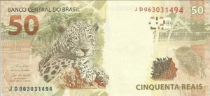 Brazylia 50 reali Jaguar 2010 P-256h