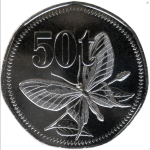 Papua Nowa Gwinea 50 toea Motyl 2021
