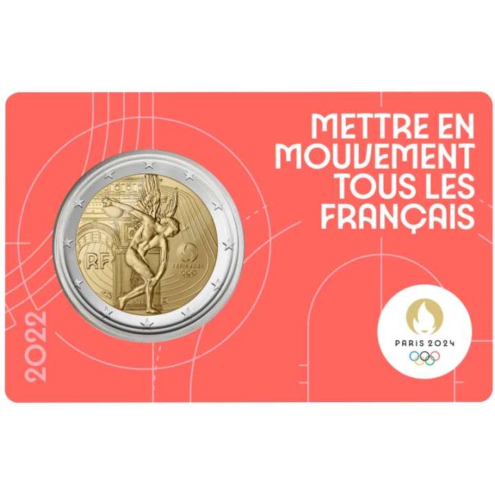 2 euro Francja Olimpiada Dyskobol 2022
