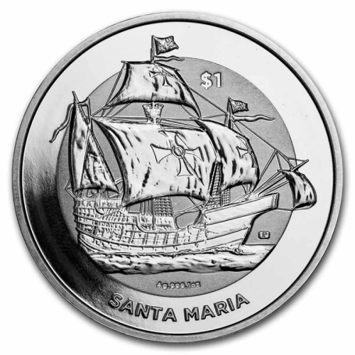 Bryt. Wyspy Dziewicze 1$ Santa Maria 1 oz Ag.999 2022