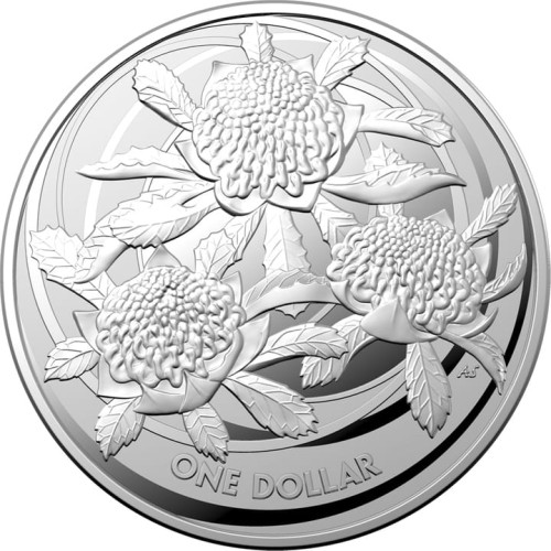 Australia 1$ Waratah Ag.999 2022