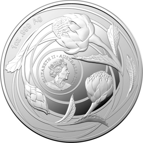 Australia 1$ Waratah Ag.999 2022