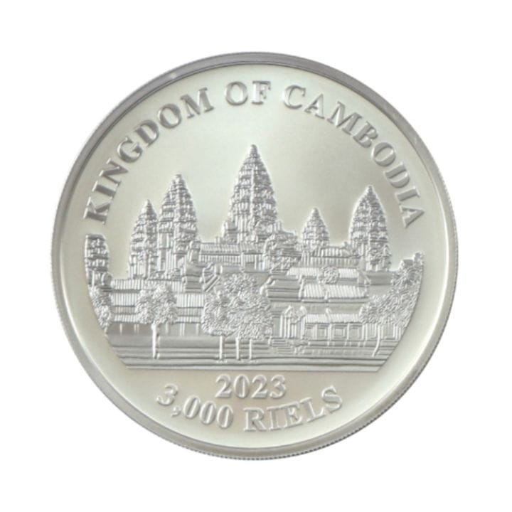 Kambodża 3000 Riel Leopard 1 Oz 1 oz Ag.999 2023