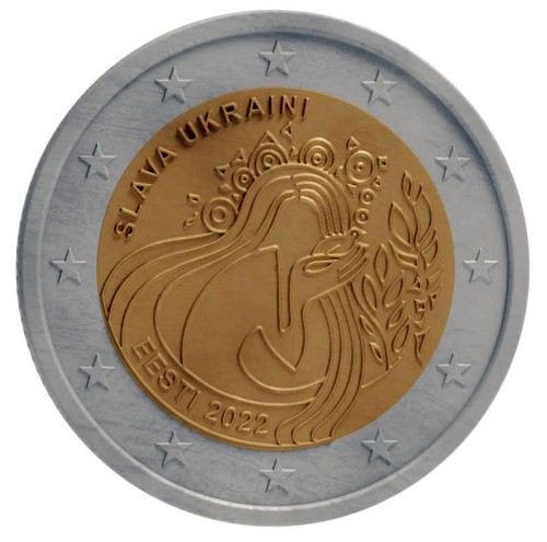 2 euro Estonia Sława Ukrainie 2022