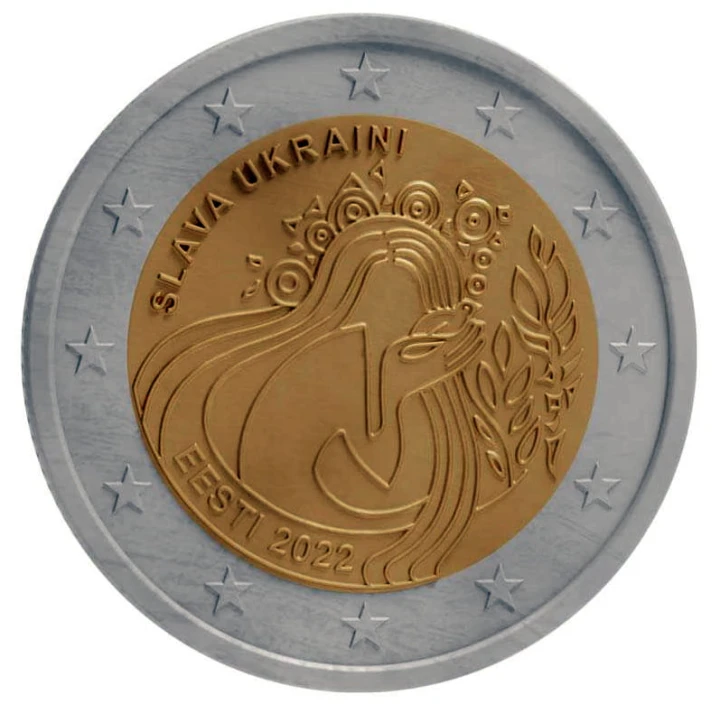 2 euro Estonia Sława Ukrainie 2022