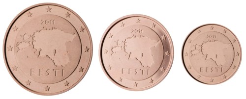 Euro set Estonia zestaw menniczy x 3 1,2,5 cent 2018+