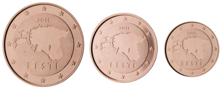 Euro set Estonia zestaw menniczy x 3 1,2,5 cent 2018+