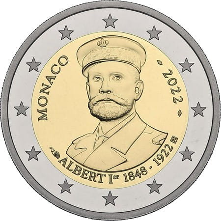 2 euro Monako Książę Albert I 2022