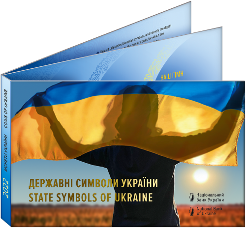 UKRAINA 5 UAH x 3 Symbole narodowe 2022