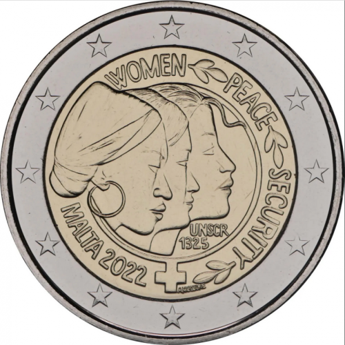 2 euro Malta Rezolucja ONZ kobiety 2022