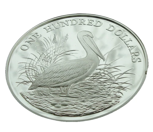St Vincent & Grenadines 100$ Pelikan 1988 3,85oz Ag.999