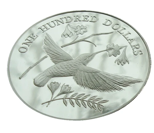 St Kitts & Nevis 100$ Koliber 1988 3,85oz Ag.999