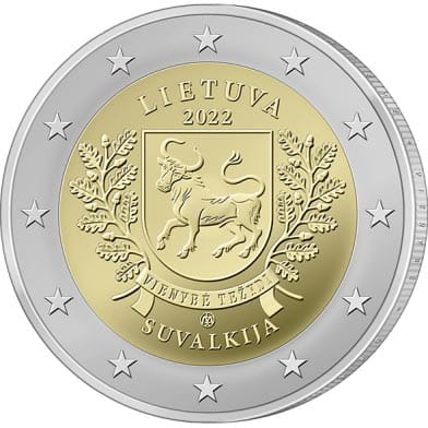 2 euro x 25 Litwa Suvalkija 2022