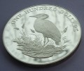 Antigua i Barbuda 100$ Czapla złotawa 1988 3,85oz Ag.999