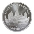 Kambodża 3000 Riel Lost Tigers 1 oz Ag.999 2023