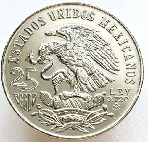 Meksyk 25$ Olimpiada 1968 Ag 22,5g