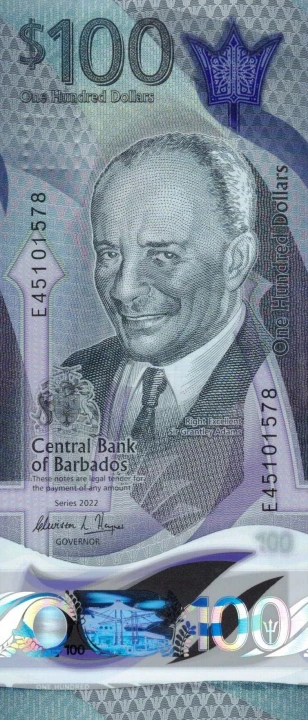Barbados 100$ Lotnisko 2022 P-85