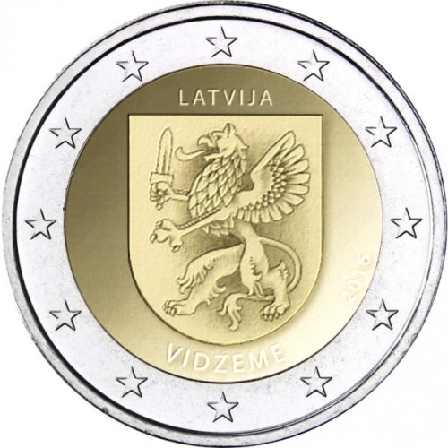 2 € Łotwa Region Vidzeme- Liwonia 2016
