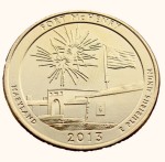 USA 25 c Park narodowy Fort McHenry 2013 nr 19 24K Au
