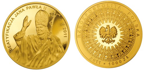 1000 zł Beatyfikacja Jana Pawła II – 1 V 2011