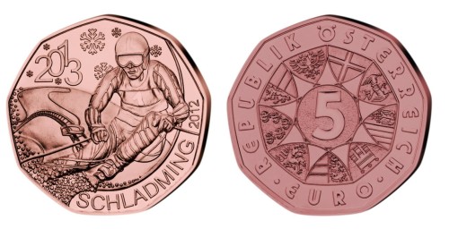 5 euro Austria Narciarstwo Alpejskie 2013