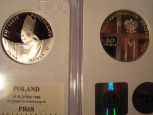10 zł 20-lecie Pontyfikatu 1998 PR 68