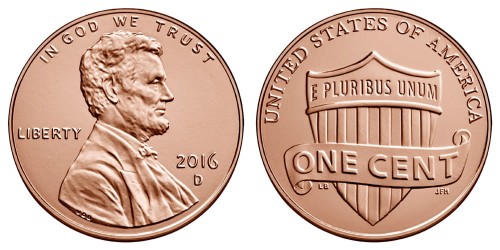 USA 1 cent A. Lincoln E Pluribus Unum 2016.jpg
