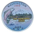 USA 25 c Washington Łosoś 2007 KOLOR
