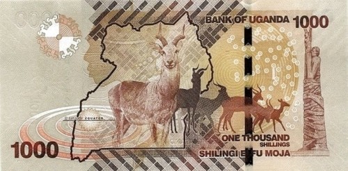 Uganda 1000 szylingów Antylopy 2021 P-49f