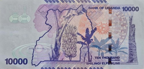 Uganda 10 000 szylingów Banany 2021 P-52g