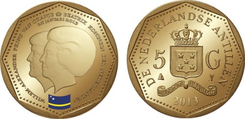 Antyle Curacao 5 guldenów Alexander 2013