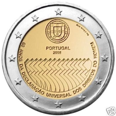 2 € Portugalia 60l Deklaracji Praw Człowieka 2008