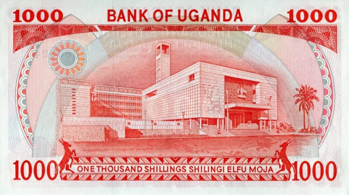 Uganda 1000 szylingów Budynek 1986 P-26