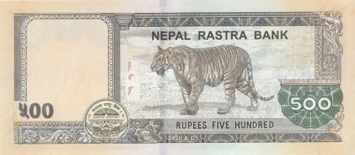 Nepal 500 rupii Tygrys 2020  P-82b