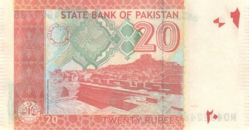 Pakistan 20 rupii Larkana 2022 P-55p
