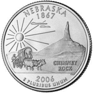 USA 25 c Nebraska P lub D 2006