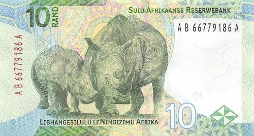RPA 10 Rand Nelson Mandela/ Nosorożec 2023 P-148a