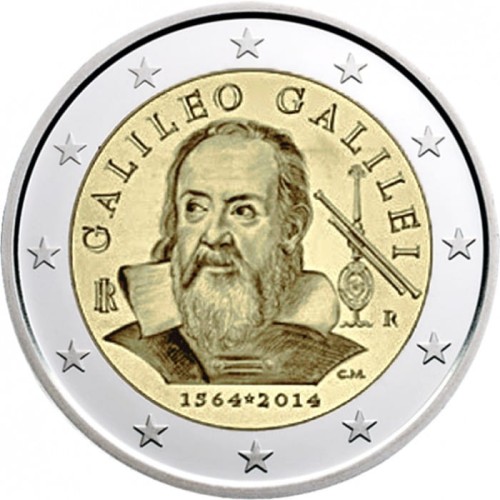 2 euro  Włochy Galileusz - Galileo Galilei 2014