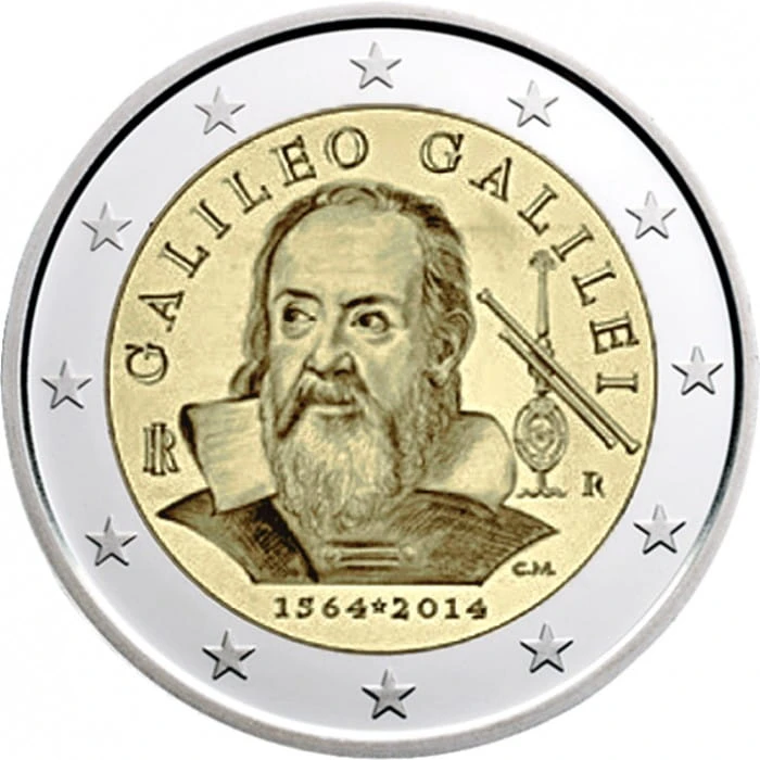 2 euro  Włochy Galileusz - Galileo Galilei 2014