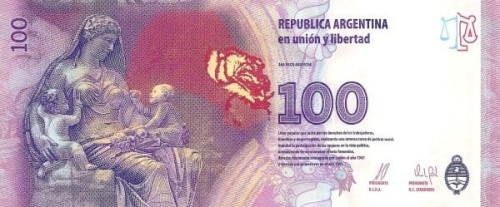 Argentyna 100 peso Eva Peron 2012 P-358c